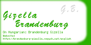 gizella brandenburg business card